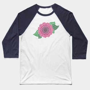 Tudor Rose Ombré Pink Baseball T-Shirt